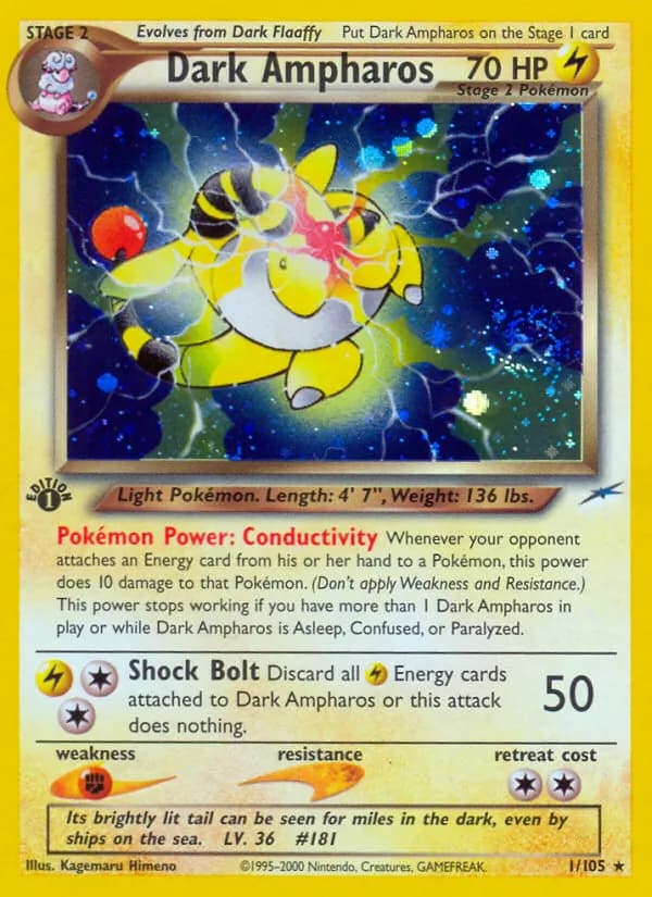 Dark Ampharos 1/105, Neo Destiny