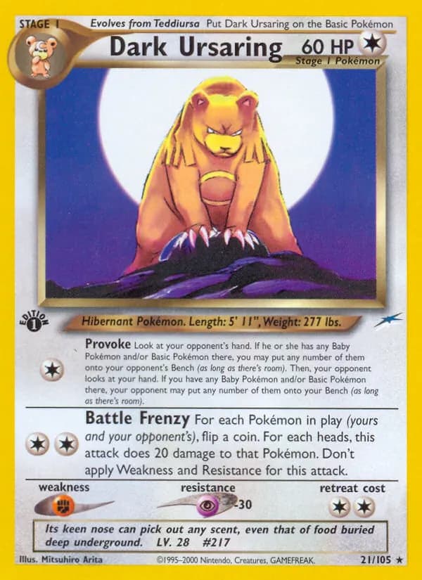 Dark Ursaring 21/105, Neo Destiny