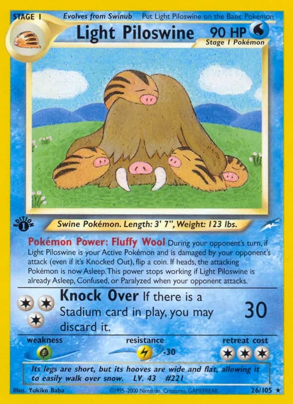 Light Piloswine 26/105, Neo Destiny