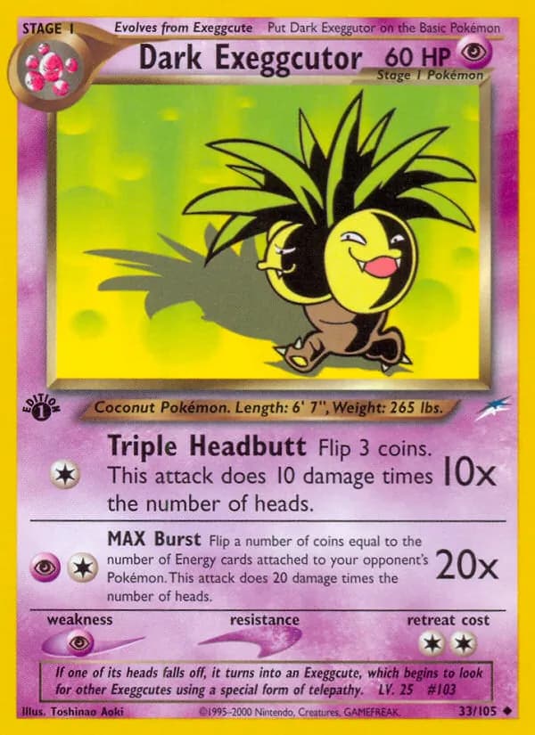 Dark Exeggutor 33/105, Neo Destiny