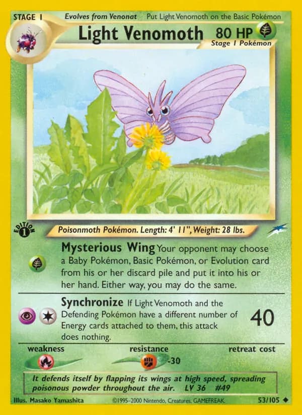 Light Venomoth 53/105, Neo Destiny