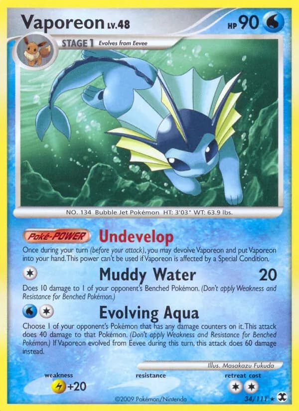 Vaporeon 34/111, Rising Rivals
