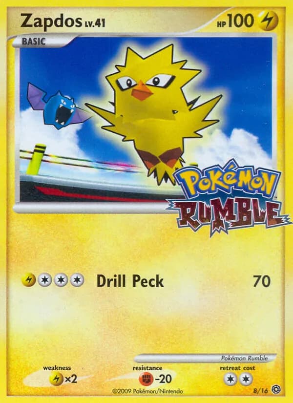 Zapdos 8/16, Pokémon Rumble