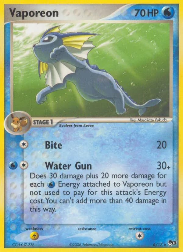 Vaporeon 6/17, POP Series 3