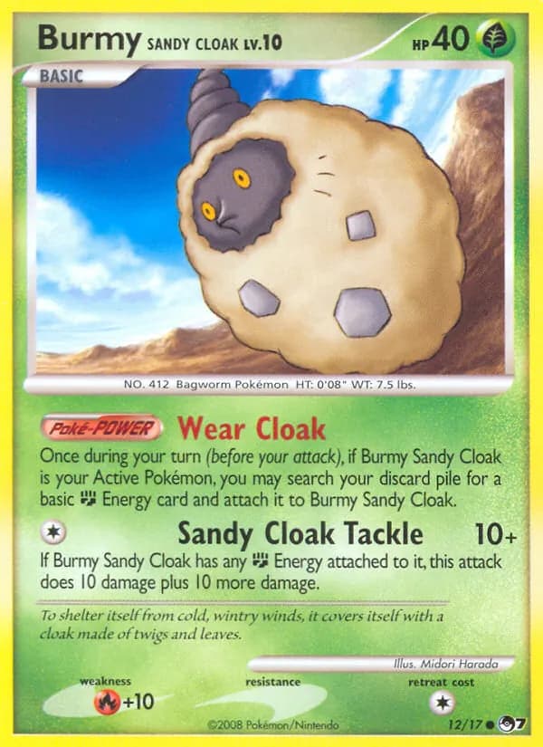 Burmy Sandy Cloak 12/17, POP Series 7