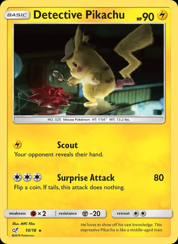 Detective Pikachu 10/18, Detective Pikachu