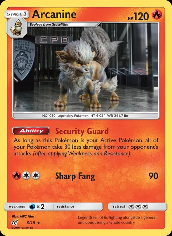 Arcanine 6/18, Detective Pikachu