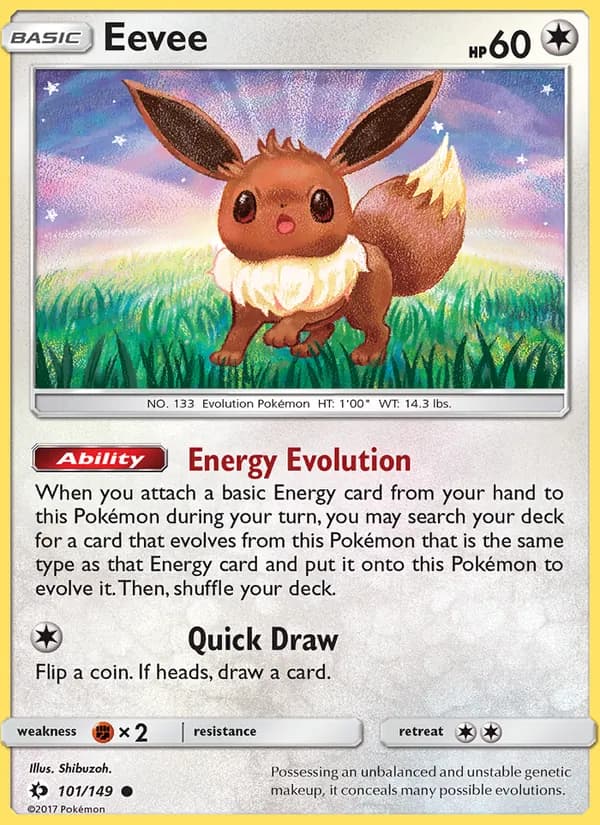Eevee 101/149, Sun & Moon