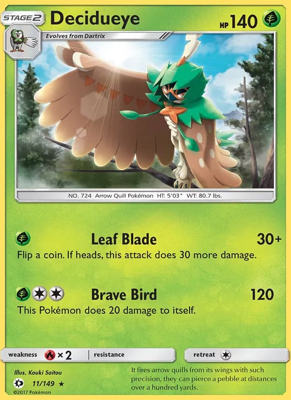 Decidueye 11/149, Sun & Moon