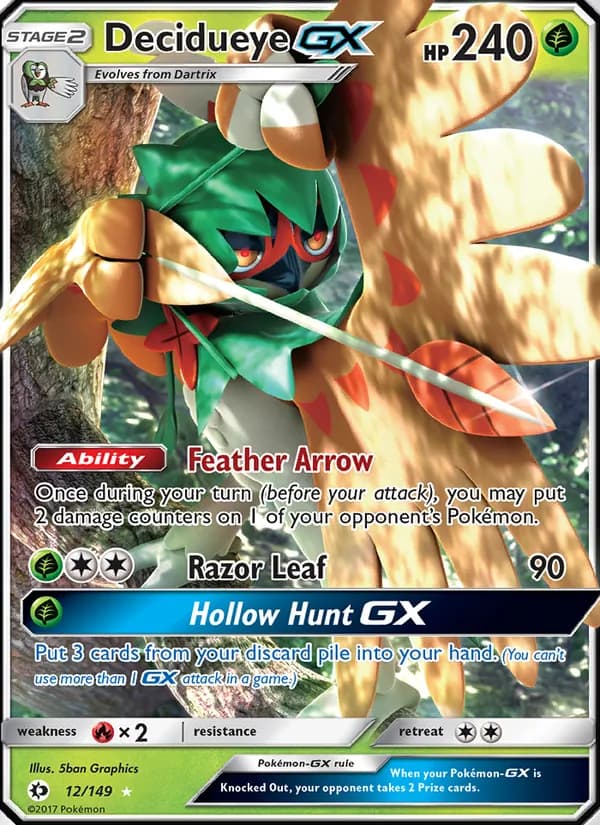 Decidueye GX 12/149, Sun & Moon