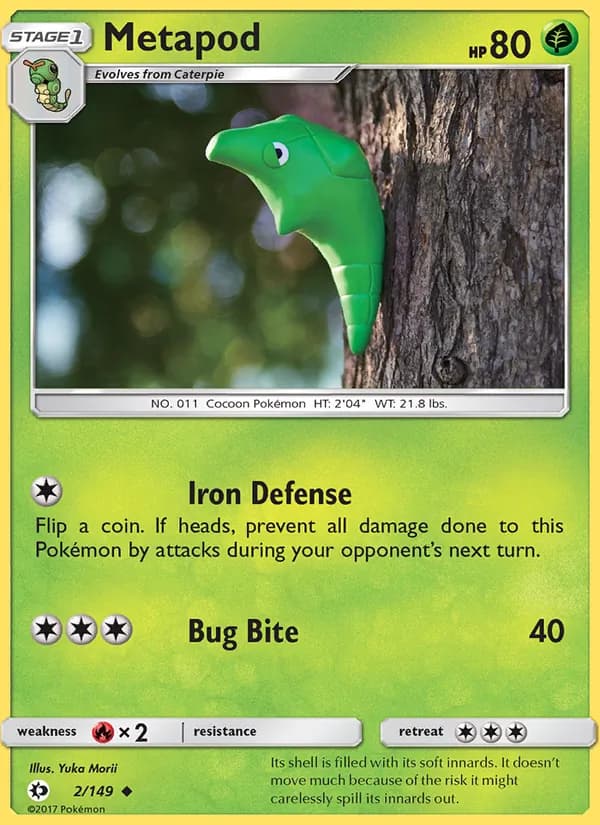 Metapod 2/149, Sun & Moon