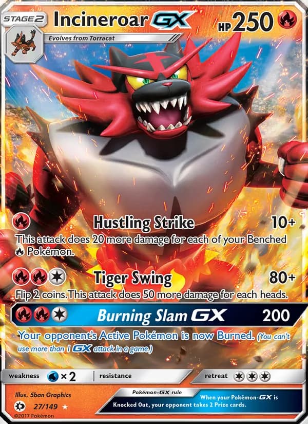 Incineroar GX 27/149, Sun & Moon