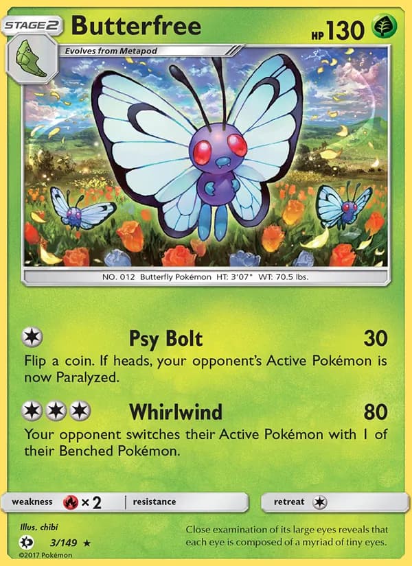 Butterfree 3/149, Sun & Moon