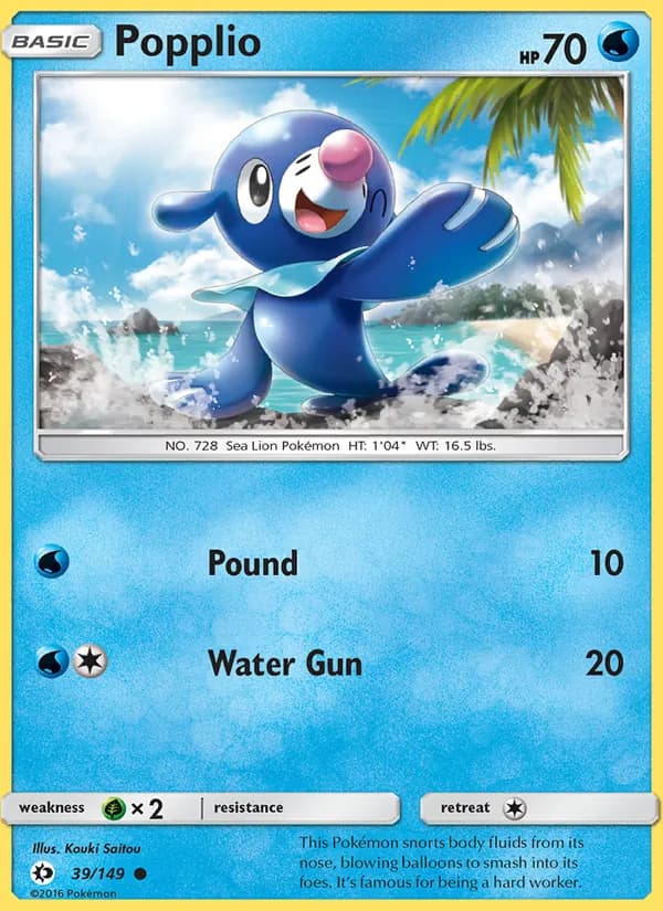 Popplio 39/149, Sun & Moon