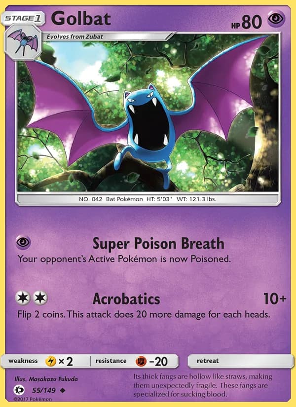 Golbat 55/149, Sun & Moon