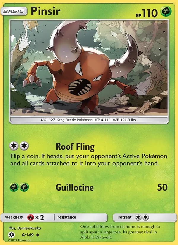 Pinsir 6/149, Sun & Moon