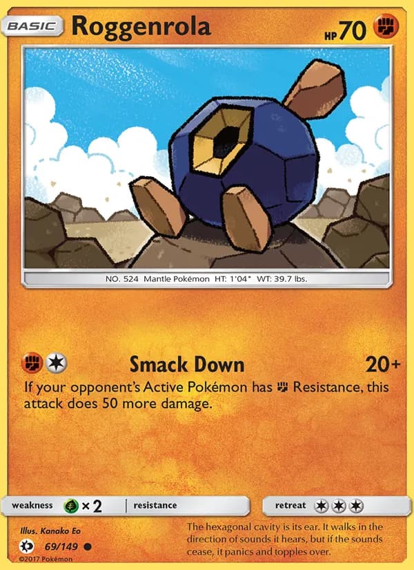 Roggenrola 69/149, Sun & Moon