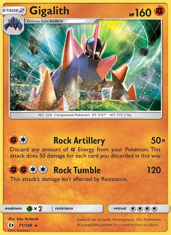 Gigalith 71/149, Sun & Moon