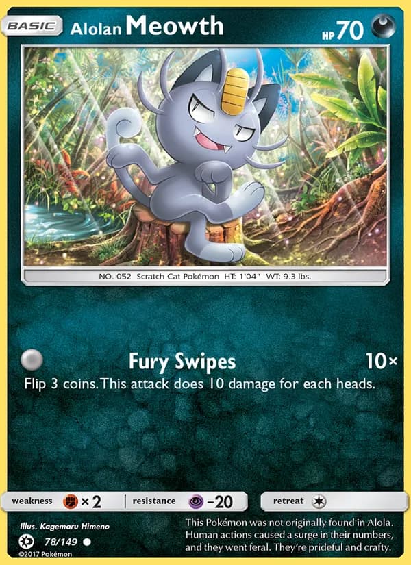 Alolan Meowth 78/149, Sun & Moon