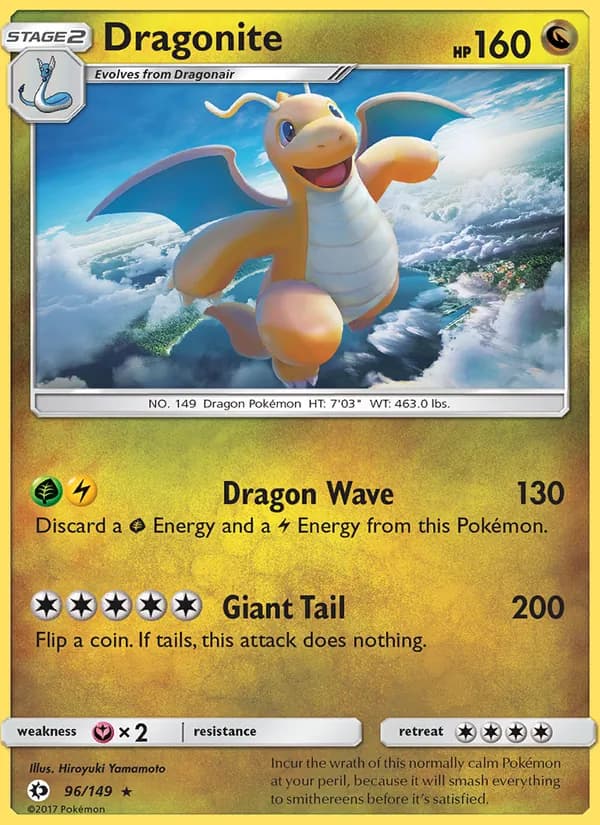 Dragonite 96/149, Sun & Moon