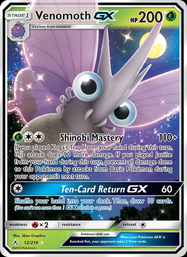 Venomoth GX 12/214, Unbroken Bonds