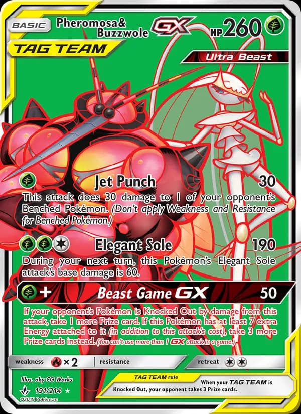 Pheromosa & Buzzwole GX 191/214, Unbroken Bonds