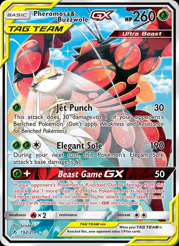 Pheromosa & Buzzwole GX 192/214, Unbroken Bonds