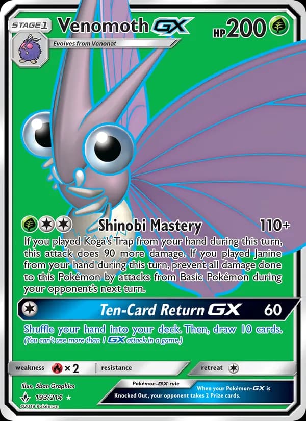 Venomoth GX 193/214, Unbroken Bonds