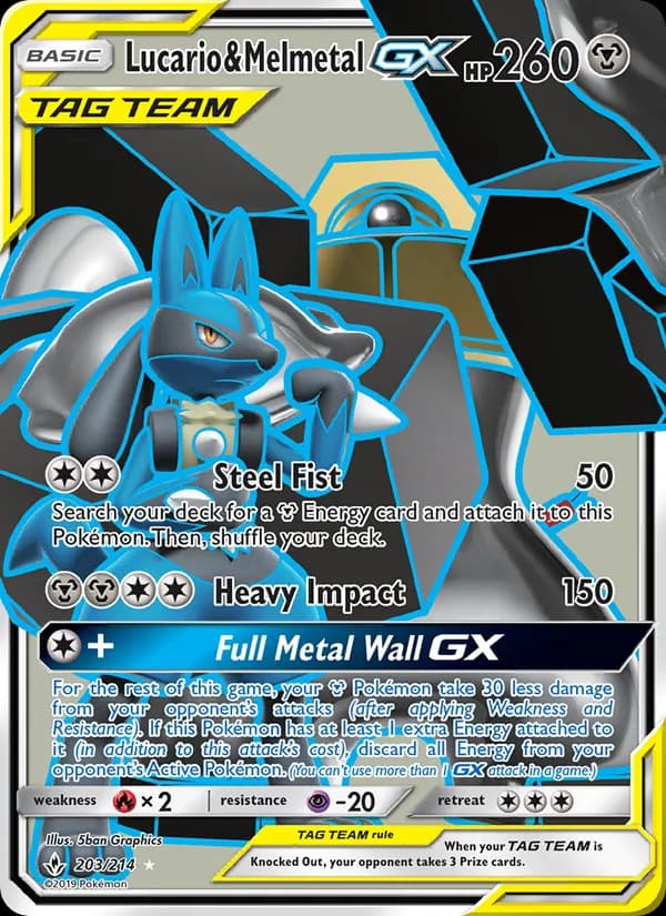 Lucario & Melmetal GX 203/214, Unbroken Bonds