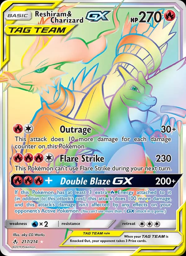 Reshiram & Charizard GX 217/214, Unbroken Bonds
