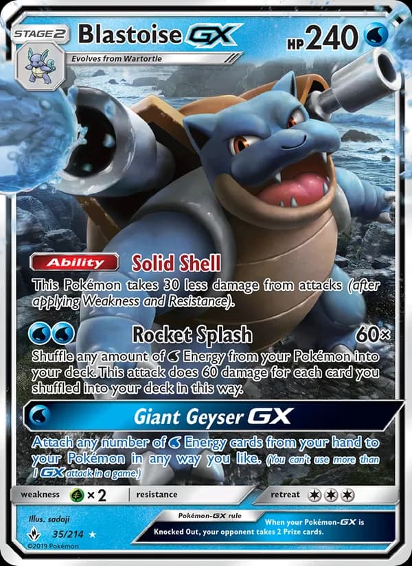 Blastoise GX 35/214, Unbroken Bonds