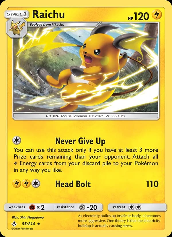 Raichu 55/214, Unbroken Bonds