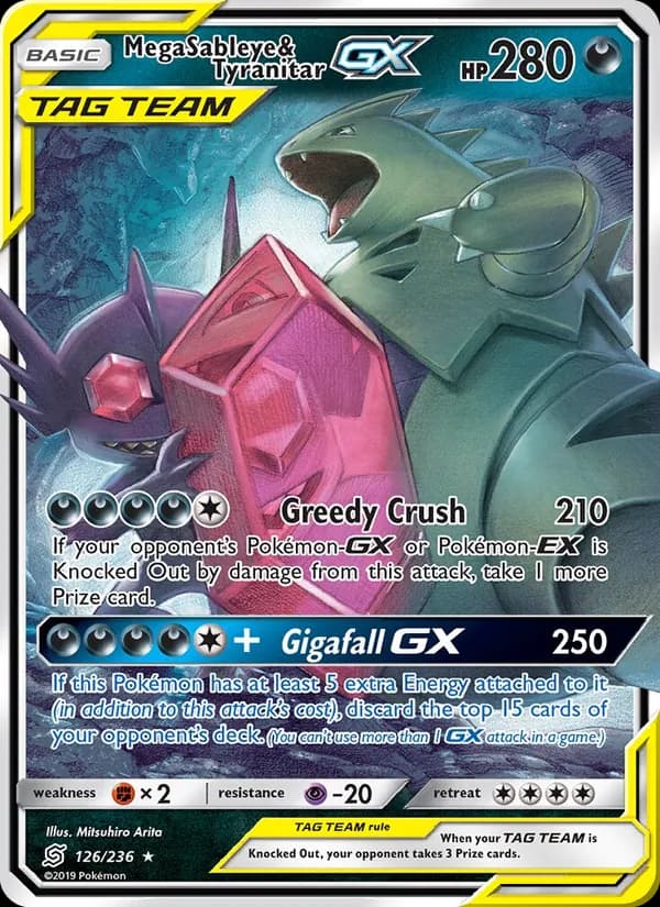 Mega Sableye & Tyranitar GX 126/236, Unified Minds