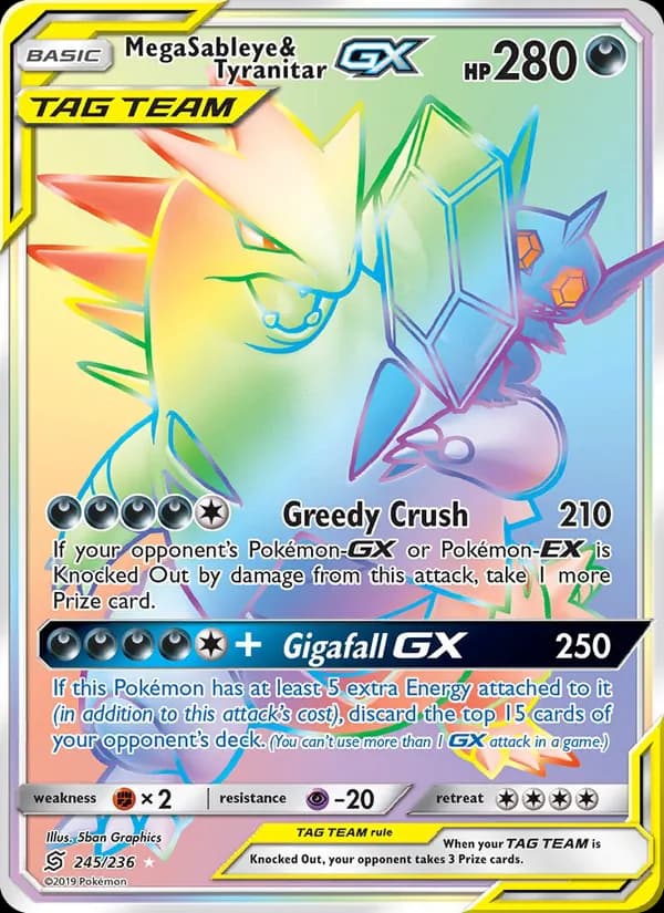 Mega Sableye & Tyranitar GX 245/236, Unified Minds