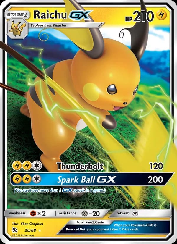 Raichu GX 20/68, Hidden Fates
