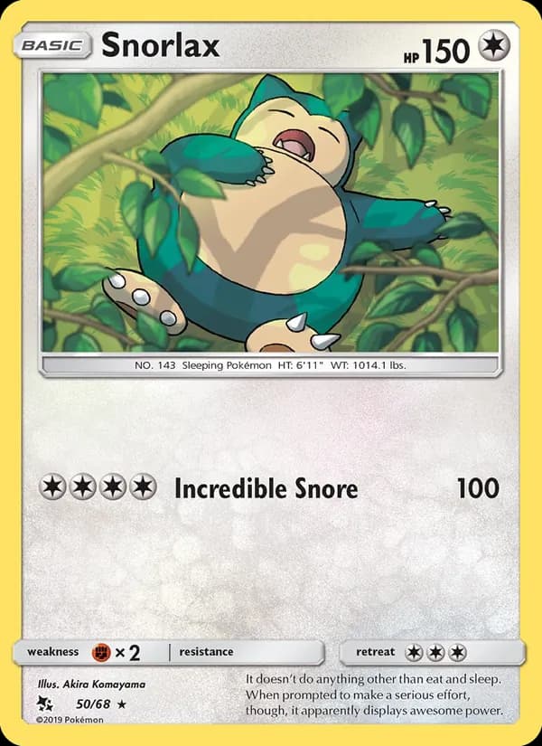 Snorlax 50/68, Hidden Fates