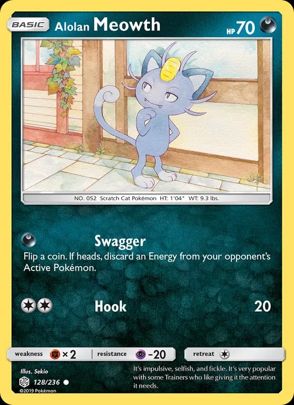 Alolan Meowth 128/236, Cosmic Eclipse