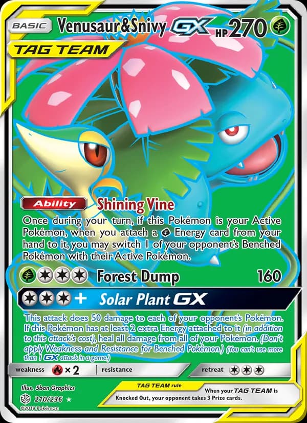 Venusaur & Snivy GX 210/236, Cosmic Eclipse