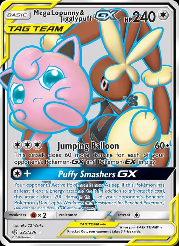 Mega Lopunny & Jigglypuff GX 225/236, Cosmic Eclipse
