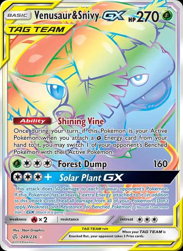 Venusaur & Snivy GX 249/236, Cosmic Eclipse