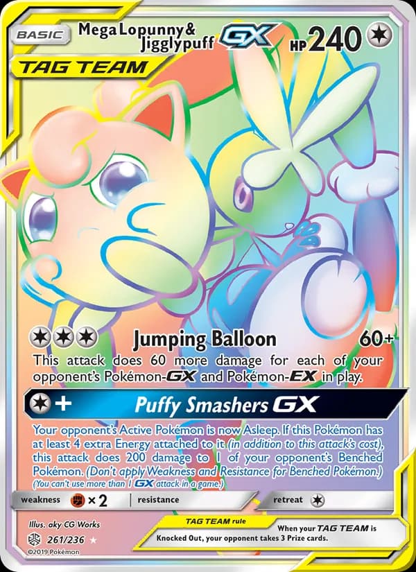 Mega Lopunny & Jigglypuff GX 261/236, Cosmic Eclipse