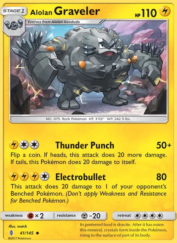 Alolan Graveler 41/145, Guardians Rising