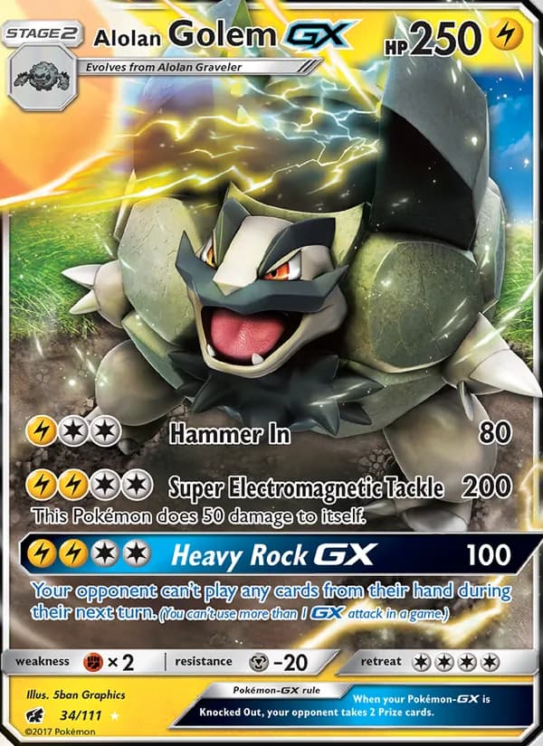 Alolan Golem GX 34/111, Crimson Invasion