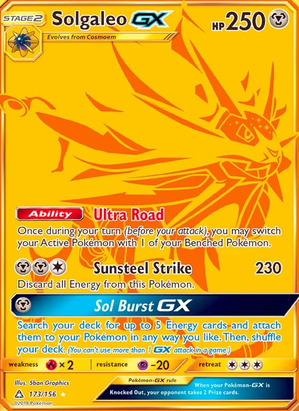 Solgaleo GX 173/156, Ultra Prism