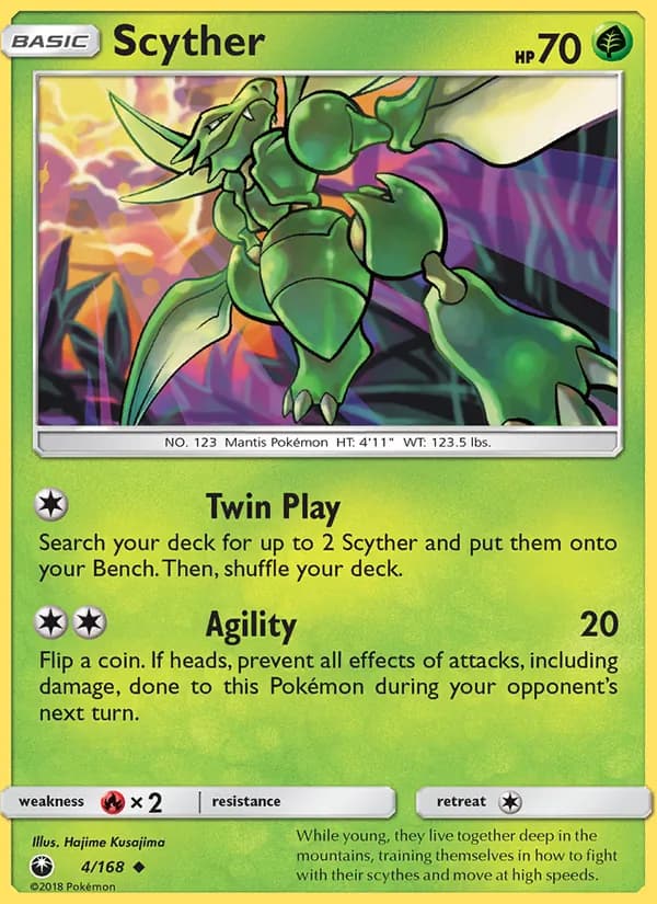 Scyther 4/168, Celestial Storm