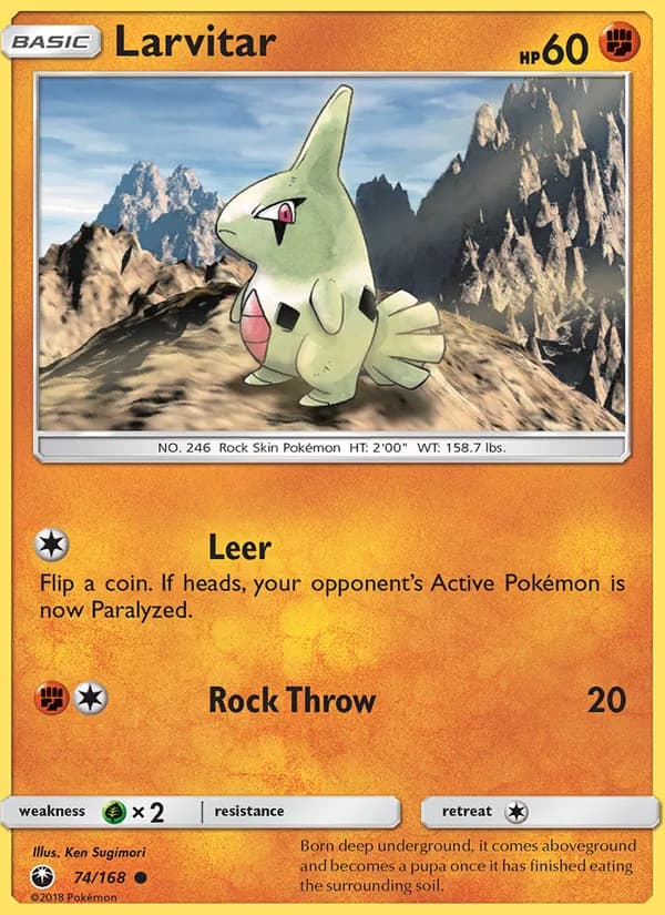 Larvitar 74/168, Celestial Storm