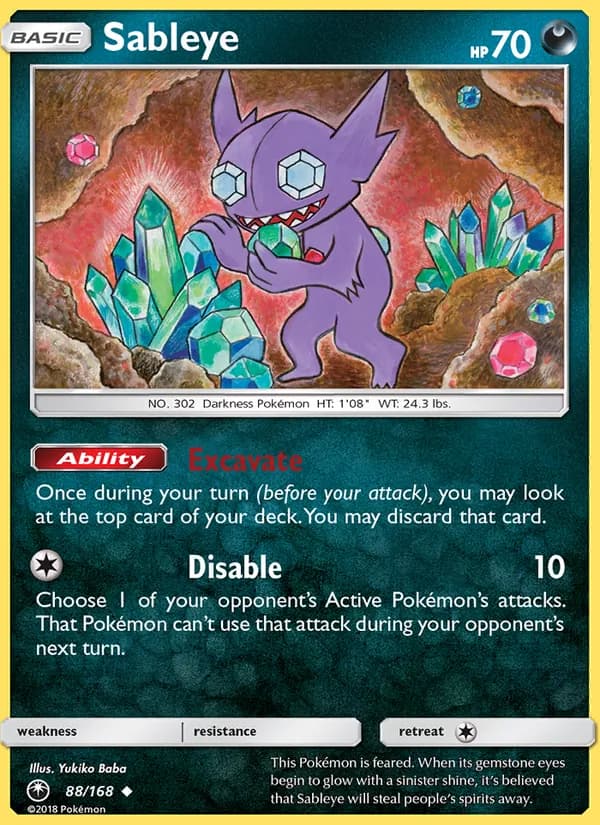 Sableye 88/168, Celestial Storm