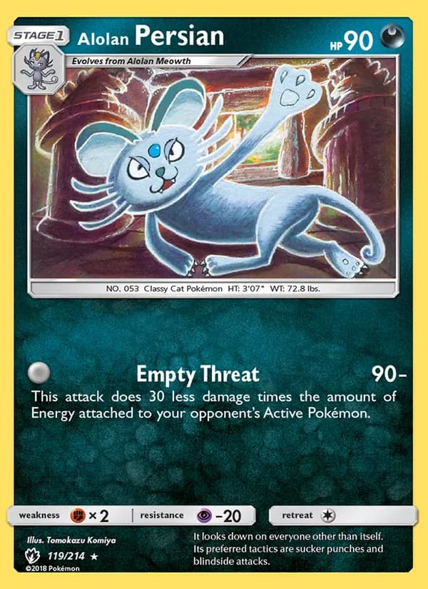 Alolan Persian 119/214, Lost Thunder