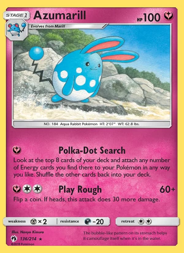 Azumarill 136/214, Lost Thunder