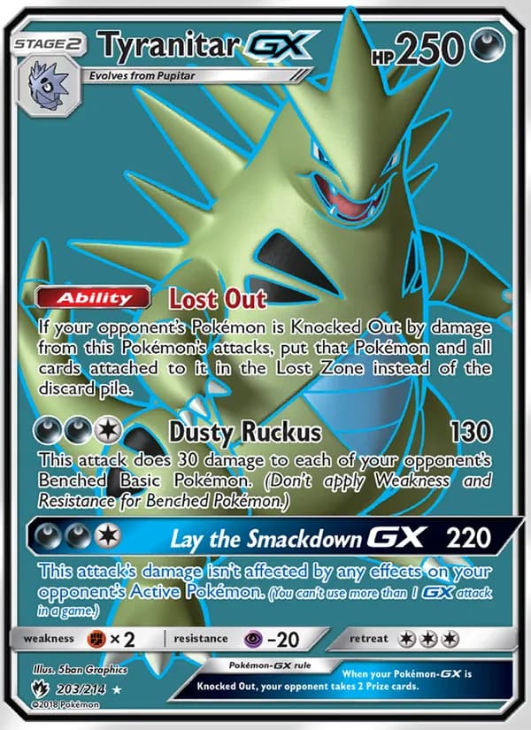 Tyranitar GX 203/214, Lost Thunder